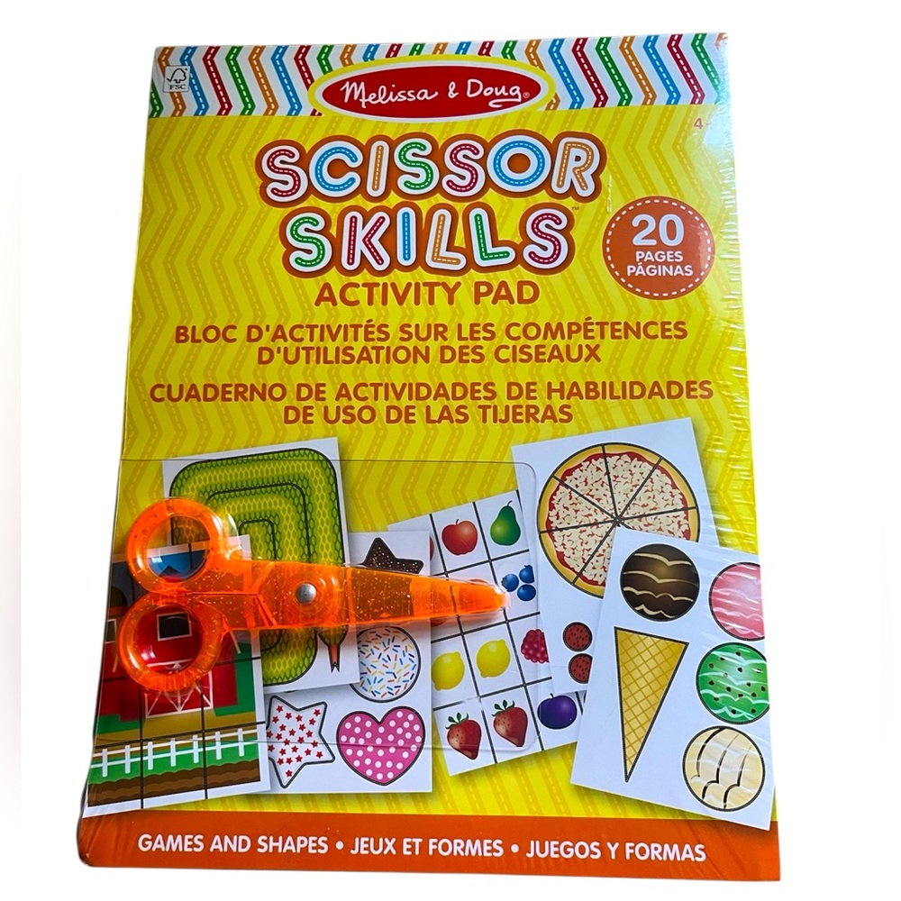 Melissa & Doug Scissor Skills Activity Book With Pair of Child-Safe Scissors